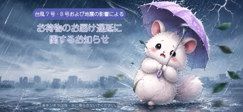 台風7号・8号および地震の影響によるお荷物のお届け遅延について