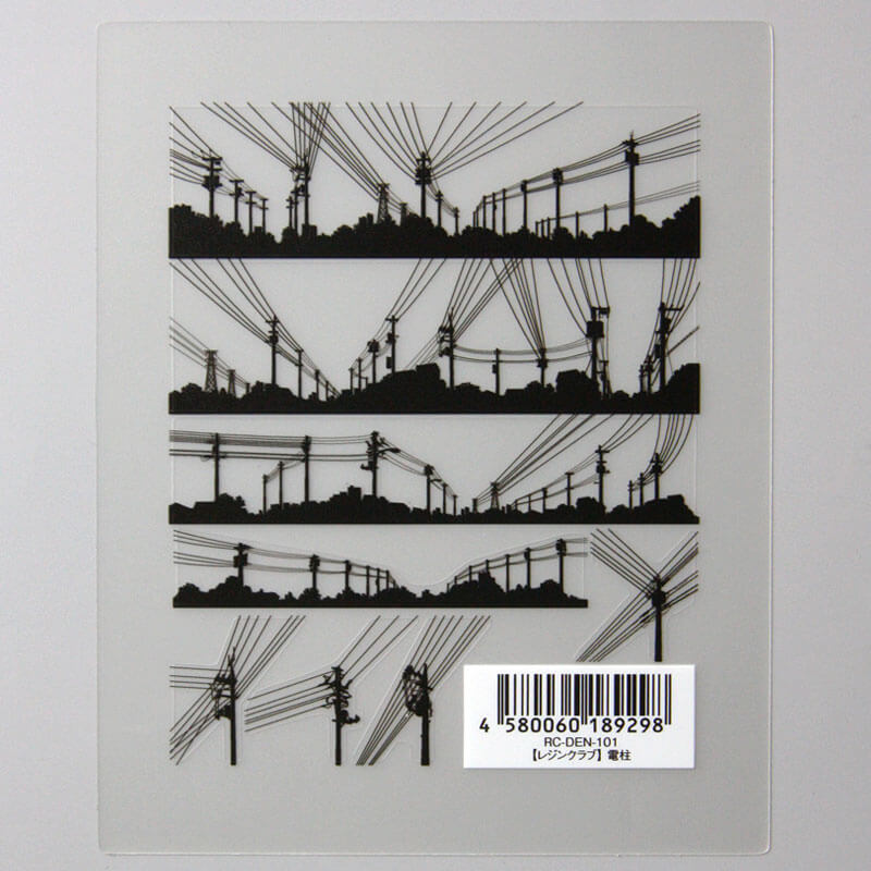 【レジンクラブ】 レジン封入シール 『電柱』 ★両面タイプ★