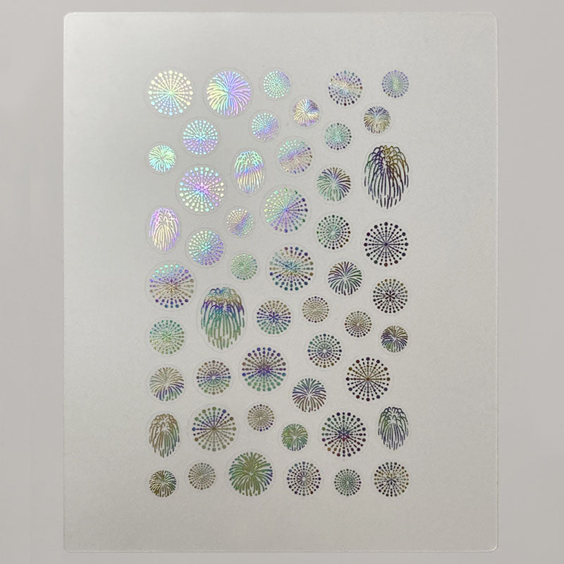 【レジンクラブ】レジン封入シール 『花火2 メタリックレインボー』