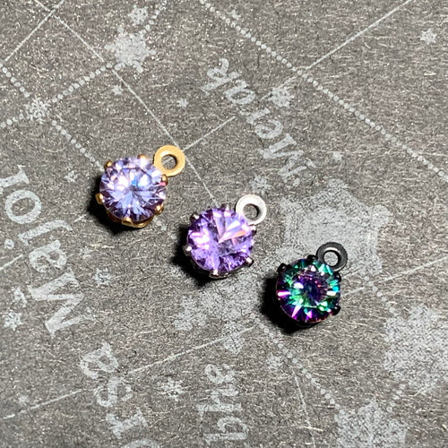 CrystalAglaia　ステンレス製クラウン型カン付石座 （AngelDrops ラウンド：5mm用）