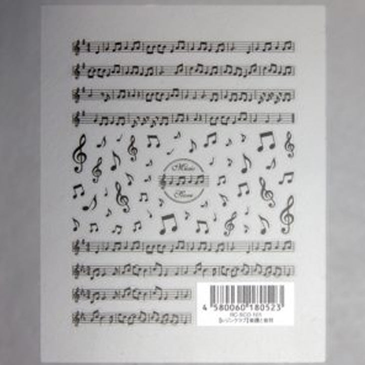 【レジンクラブ】レジン封入シール 『楽譜と音符』 ★両面タイプ★