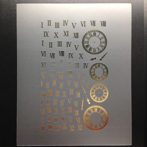 【レジンクラブ】レジン封入シール 『ローマ数字 ゴールド』